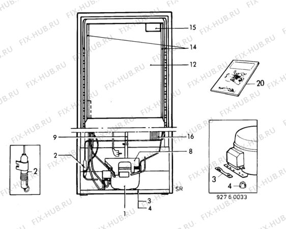 Взрыв-схема холодильника Electrolux AR3319C - Схема узла C10 Cold, users manual